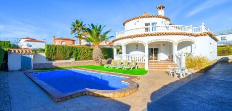 MM 919 Villa para 10 personas con una piscina privada y vistas al mar en Miami Playa en la Costa Dorada
