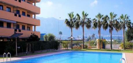 DE 115/3 Strandnahe Ferienwohnung für 4 Personen mit Gemeinschafts-Schwimmbad bei Dénia an der Costa Blanca