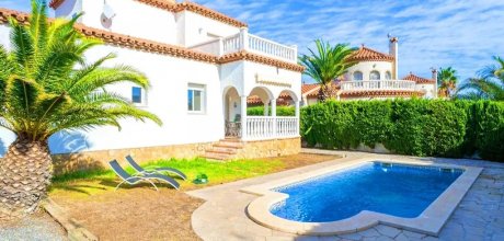 MM 815 Villa para 8 personas con una piscina privada y vistas al mar en Miami Playa en la Costa Dorada